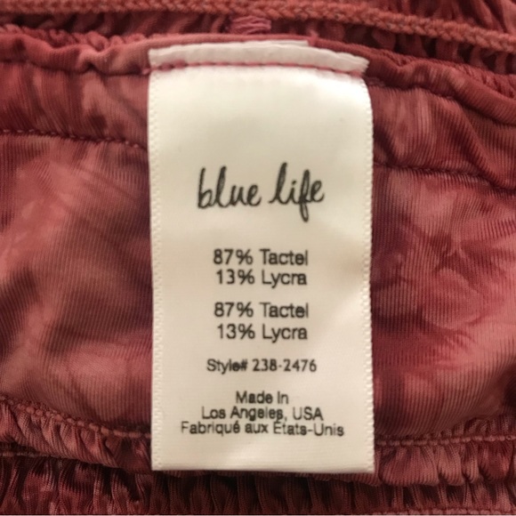 Blue Life Scrunched Off The Shoulder Top Sunset Tie Dye, XS - Picture 9 of 11